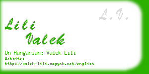 lili valek business card